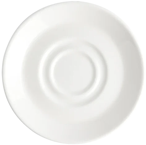 Browne - FOUNDATION 6" Porcelain White Saucer, Pack of 36 - 5630173