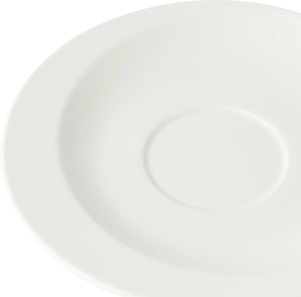 Browne - FOUNDATION 6.25" Porcelain White Saucer, 3 Dz - 5630172