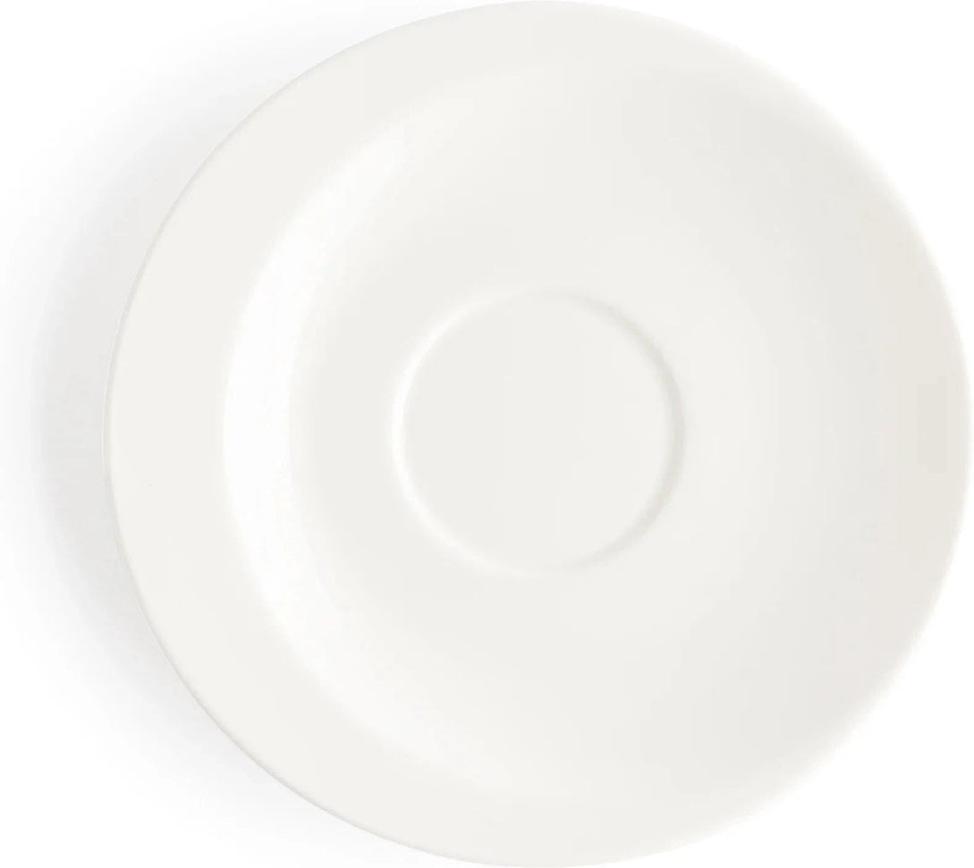 Browne - FOUNDATION 6.25" Porcelain White Saucer, Pack of 36 - 5630172