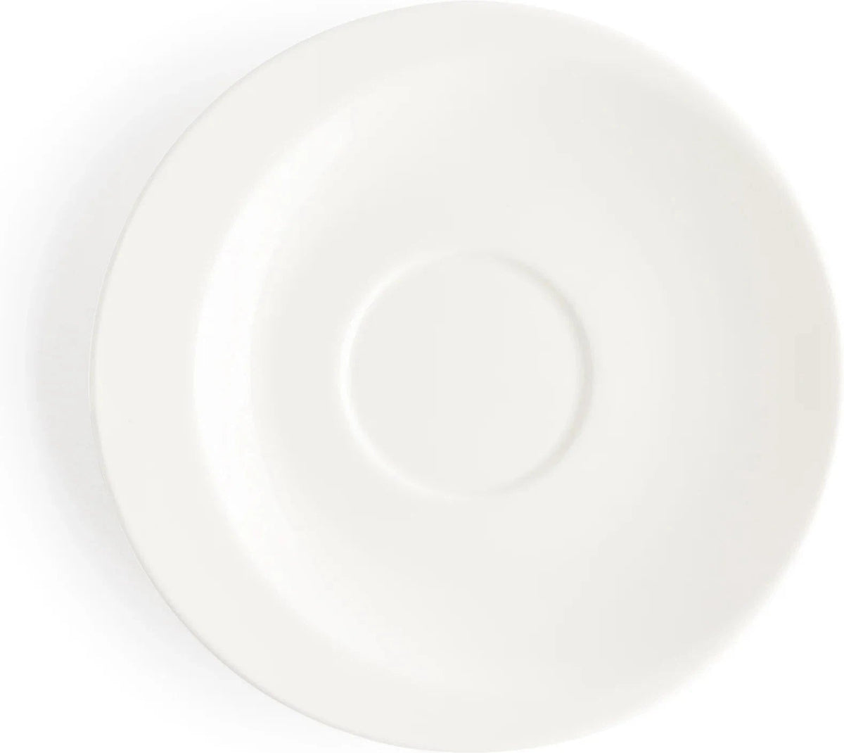 Browne - FOUNDATION 6.25" Porcelain White Saucer, Pack of 36 - 5630172