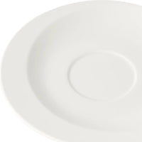 Browne - FOUNDATION 6.25" Porcelain White Saucer, Pack of 36 - 5630172