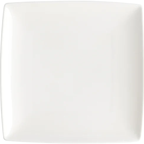 Browne - FOUNDATION 6.25" Porcelain White Square Coupe Plate, Pack of 36 - 5630189