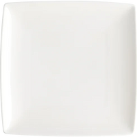 Browne - FOUNDATION 6.25" Porcelain White Square Coupe Plate, Pack of 36 - 5630189