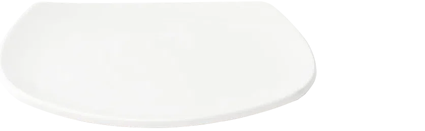 Browne - FOUNDATION 6.75" Porcelain Rounded Square Coupe White Plate, Pack of 36 - 5630195
