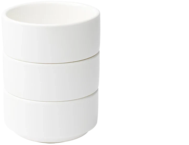 Browne - FOUNDATION 7.1 fl Oz Porcelain White Stackable Bowl, 3 Dz - 5630150