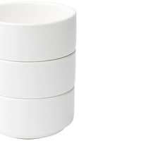 Browne - FOUNDATION 7.1 fl Oz Porcelain White Stackable Bowl, 3 Dz - 5630150