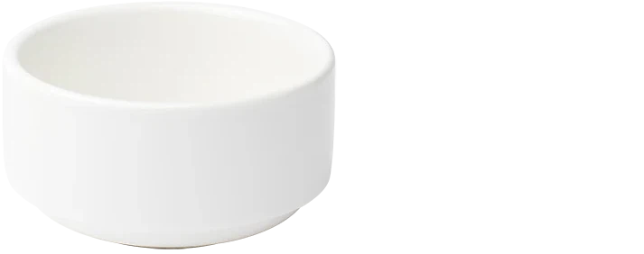Browne - FOUNDATION 7.1 fl Oz Porcelain White Stackable Bowl, Pack of 36 - 5630150