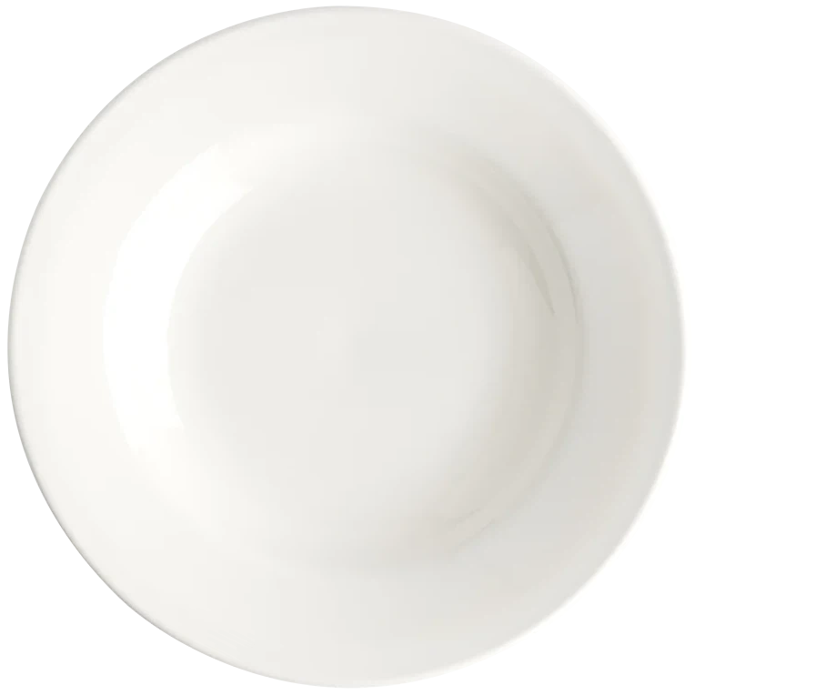 Browne - FOUNDATION 8.5 Oz Porcelain Round White Wide Rim Bowl, Pack of 36 - 5630157