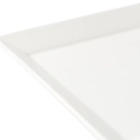 Browne - FOUNDATION 10" Porcelain Square Wide Rim White Plate, 1 Dz - 5630193