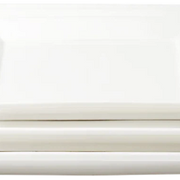 Browne - FOUNDATION 10" Porcelain Square Wide Rim White Plate, 1 Dz - 5630193