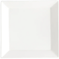 Browne - FOUNDATION 10" Porcelain Square Wide Rim White Plate, 1 Dz - 5630193