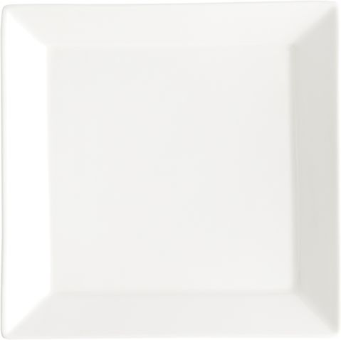 Browne - FOUNDATION 8.5" Porcelain Wide Rim Square Plate - 30194