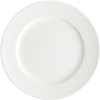 Browne - FOUNDATION 9" Round White Wide Rim Plate, 2 Dz - 5630108