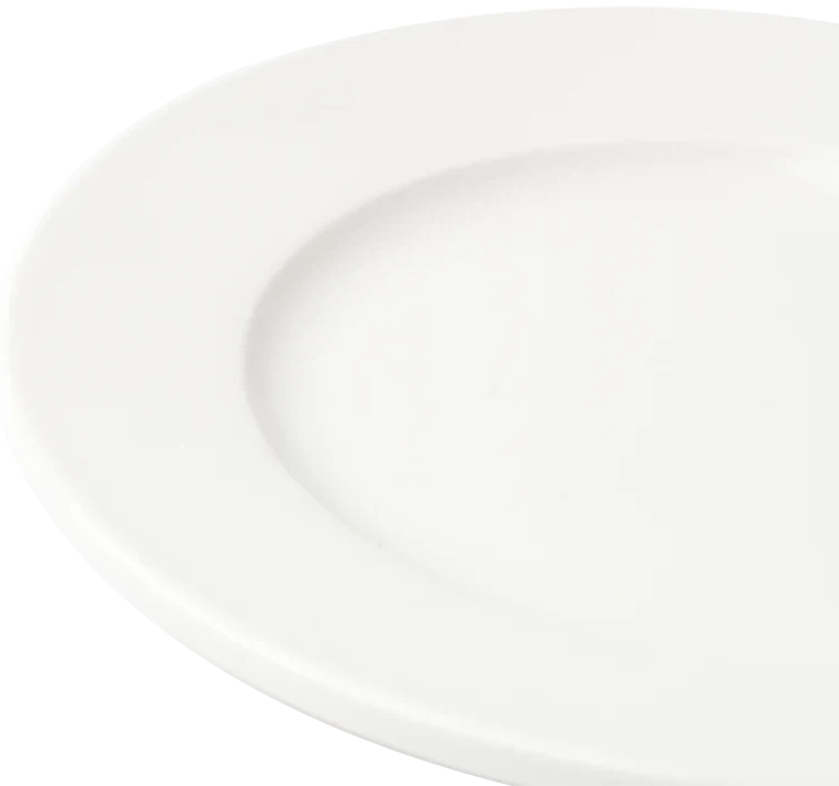 Browne - FOUNDATION 9" Round White Wide Rim Plate, Pack of 24 - 5630108