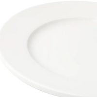 Browne - FOUNDATION 9" Round White Wide Rim Plate, Pack of 24 - 5630108