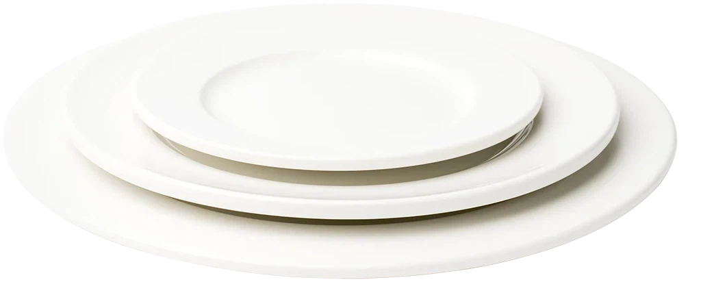 Browne - FOUNDATION 9" Round White Wide Rim Plate, Pack of 24 - 5630108