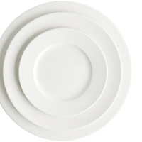 Browne - FOUNDATION 9" Round White Wide Rim Plate, Pack of 24 - 5630108