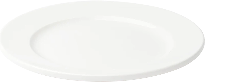 Browne - FOUNDATION 9" Round White Wide Rim Plate, Pack of 24 - 5630108