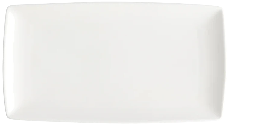 Browne - FOUNDATION 9.25" x 5.25" Porcelain White Rectangular Coupe Plate, Pack of 36 - 5630187