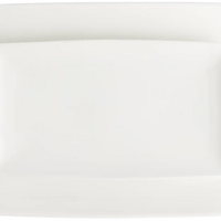 Browne - FOUNDATION 9.25" x 5.25" Porcelain White Rectangular Coupe Plate, Pack of 36 - 5630187