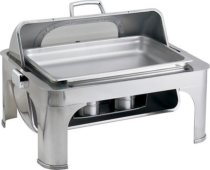 Browne - Harmony 7 QT Rectangular Full-Size Chafer with Nautilus Window Roll Top Cover & Window - 575167