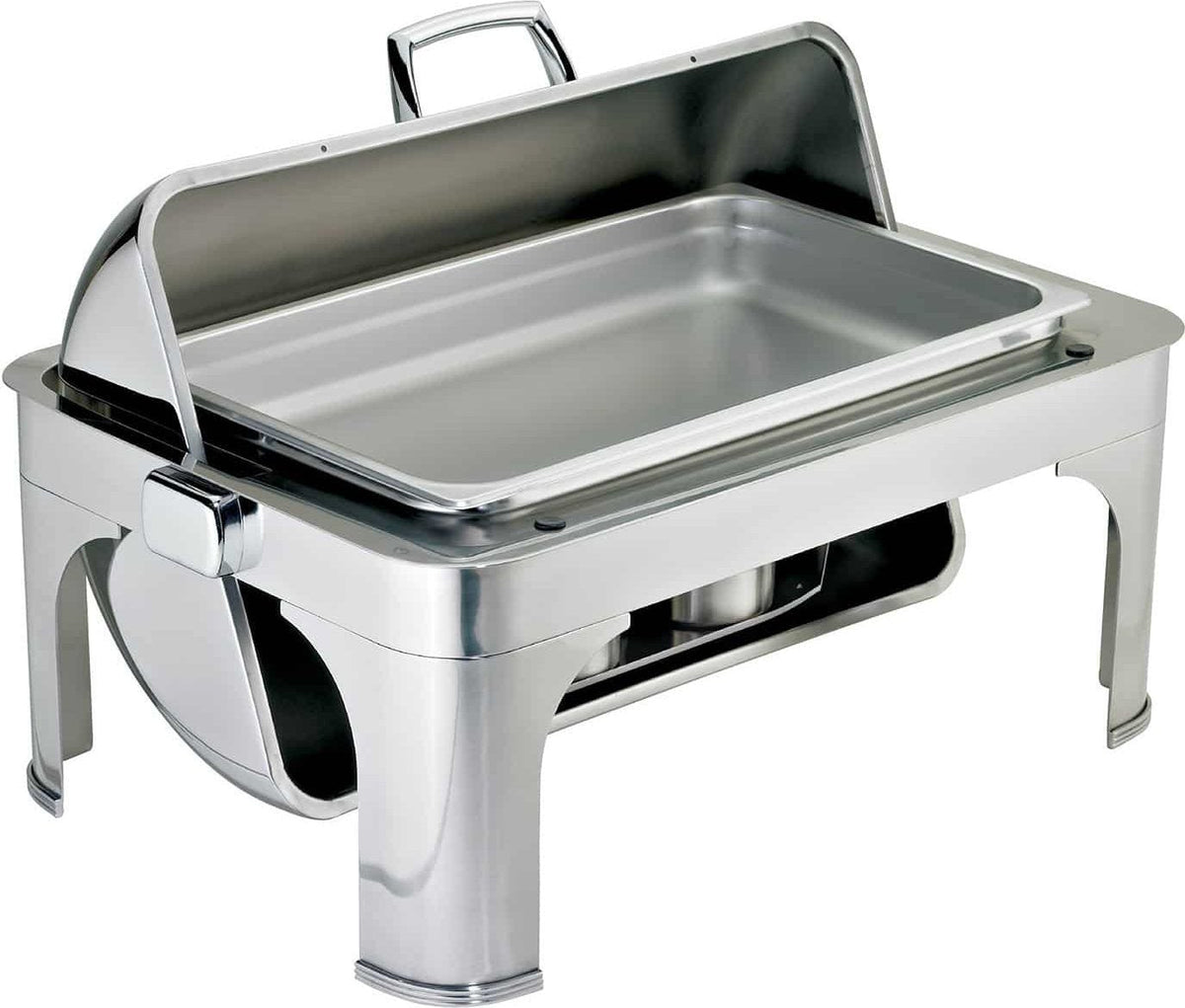 Browne - Harmony 7 QT Stainless Steel Full Size Rectangular Chafer with Roll Top Cover - 575176