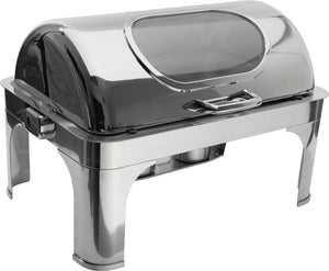 Browne - Harmony 7 QT Rectangular Full-Size Chafer with Nautilus Window Roll Top Cover & Window - 575167