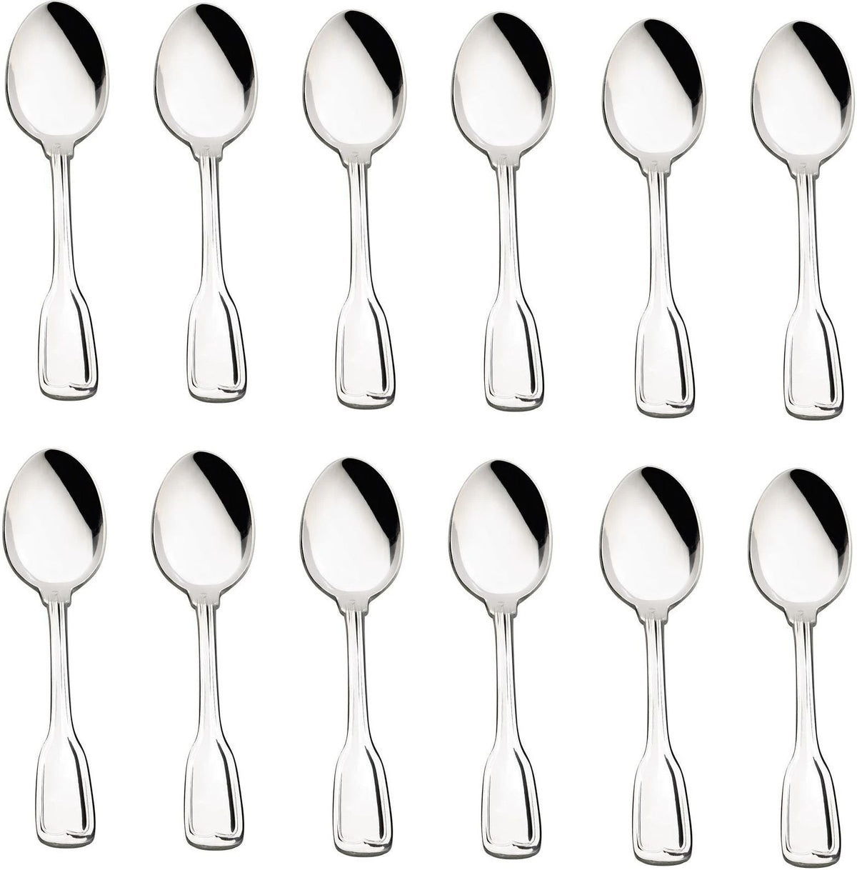 Browne - LAFAYETTE 6.1" Stainless Steel Teaspoon, Pack of 12 - 502223