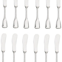 Browne - LAFAYETTE 7" Stainless Steel Butter Spreader Bent, Pack of 12 - 502222