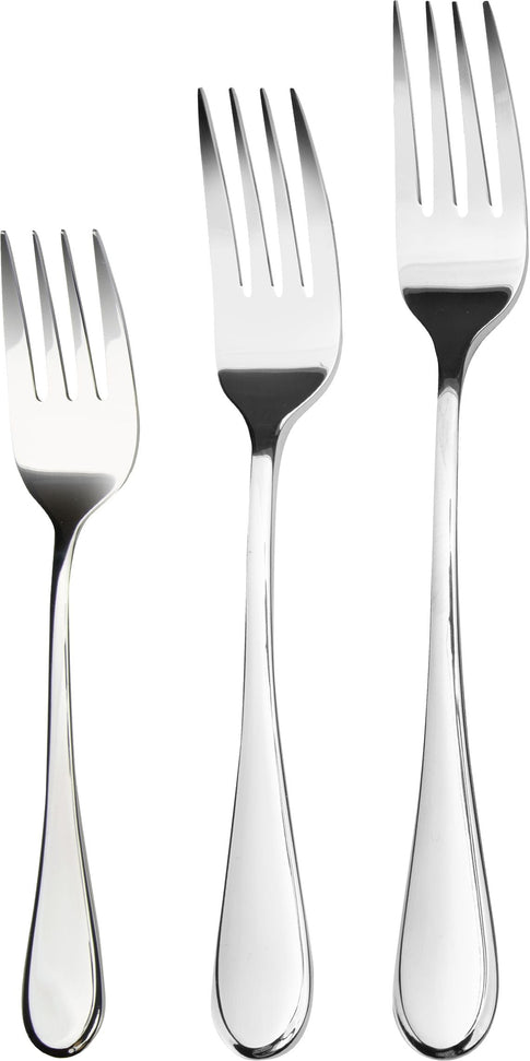 Browne - LUMINO 7" Stainless Steel Salad Fork, Pack of 12 - 501410