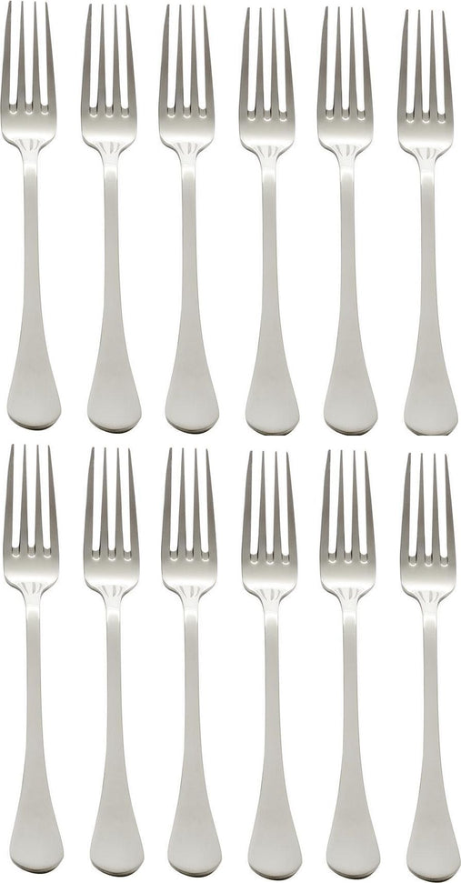 Browne - LUNA 7" Stainless Steel Dinner Fork (12 Count), Pack of 12 - 503203