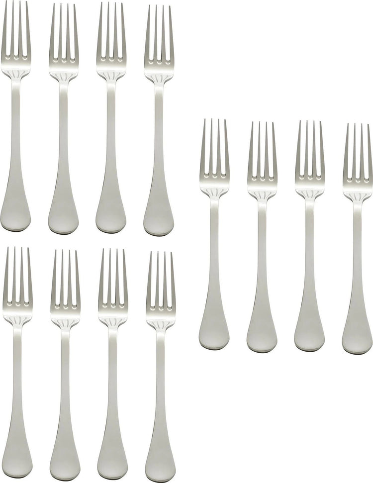 Browne - LUNA 8" Stainless Steel European Fork, Pack of 12 - 503205