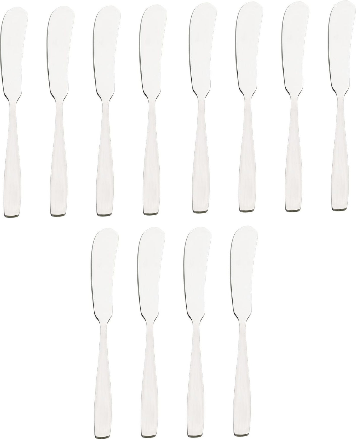 Browne - MODENA 7" Stainless Steel Butter Spreader Bent, Pack of 12 - 503022