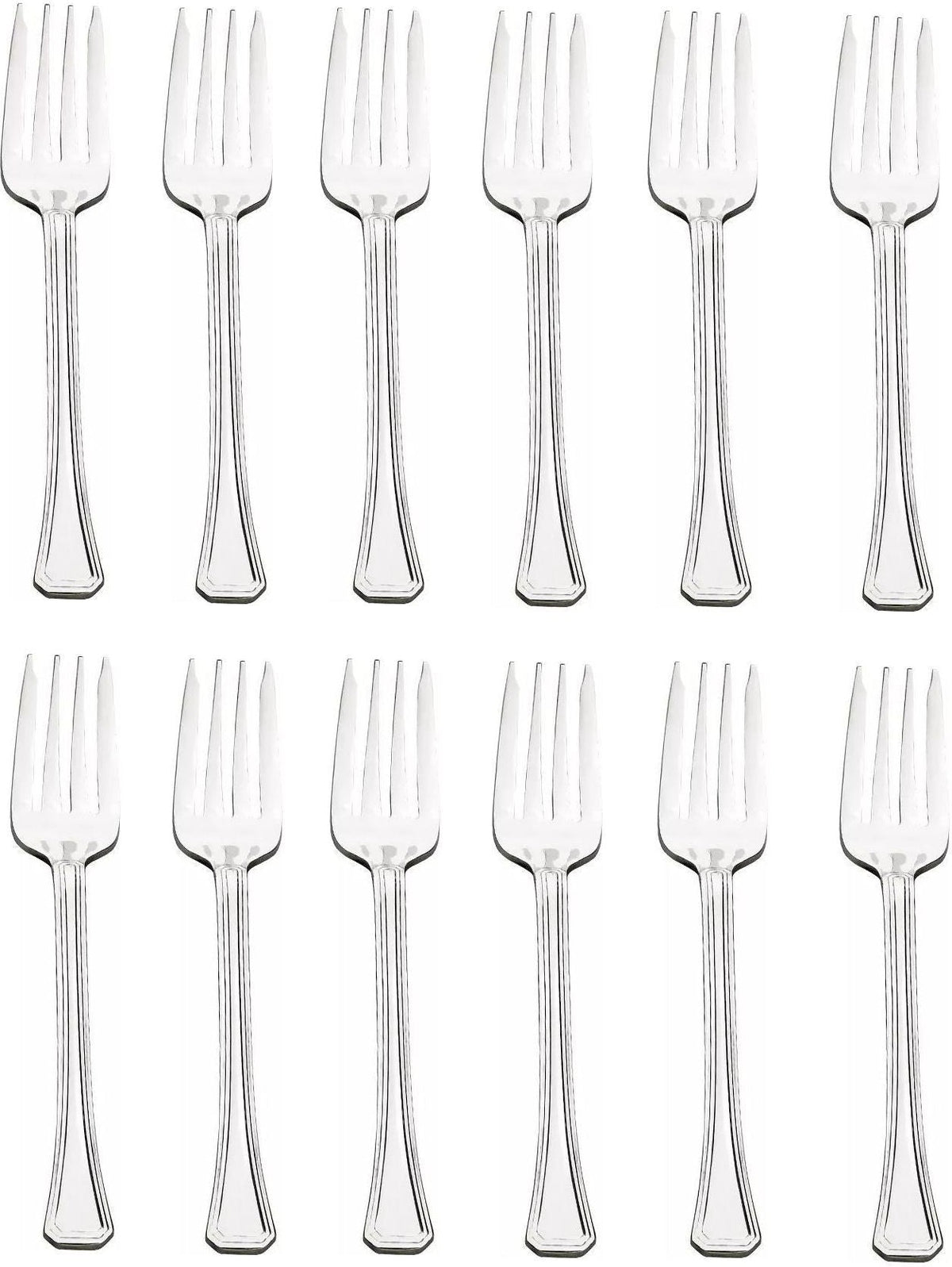 Browne - OXFORD 6.7" Stainless Steel Salad Fork, Pack of 12 - 502010