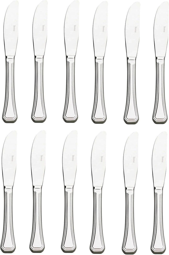 Browne - OXFORD 7.1" Stainless Steel Dessert Knife, Pack of 12 - 502021