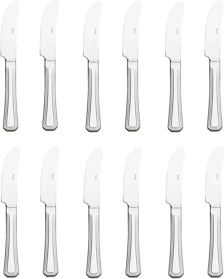Browne - OXFORD 9.3" Stainless Steel Serrated Dinner Knife, Pack of 12 - 502011S