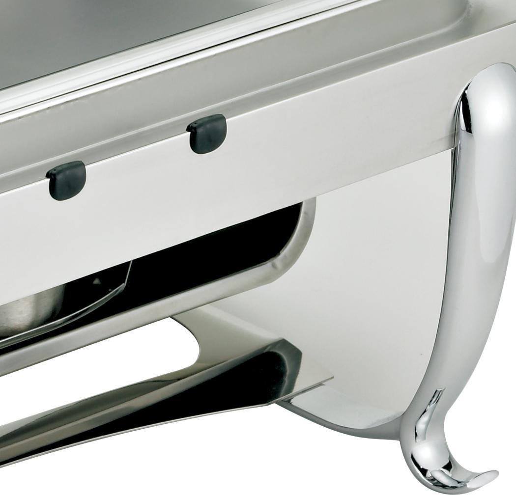 Browne - Octave 7 QT Stainless Steel Rectangular Full Size Dripless Chafer with Roll Top Cover - 575171