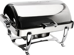 Browne - Octave 9 QT Rectangular Full Size Dripless Chafer with Roll Top Cover - 575170