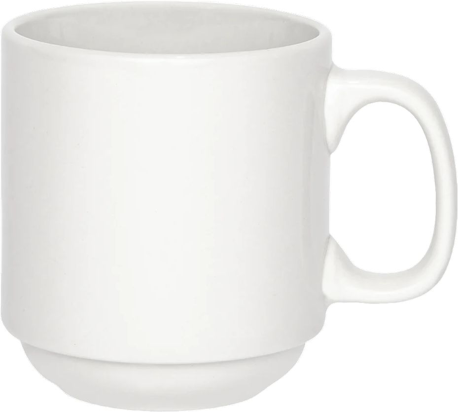 Browne - PALM 11.5 Oz White Stacking Mug, Pack of 24 - 563983