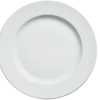 Browne - PALM 6.25" White Wide Rim Porcelain Side Plate, Pack of 36 - 563991