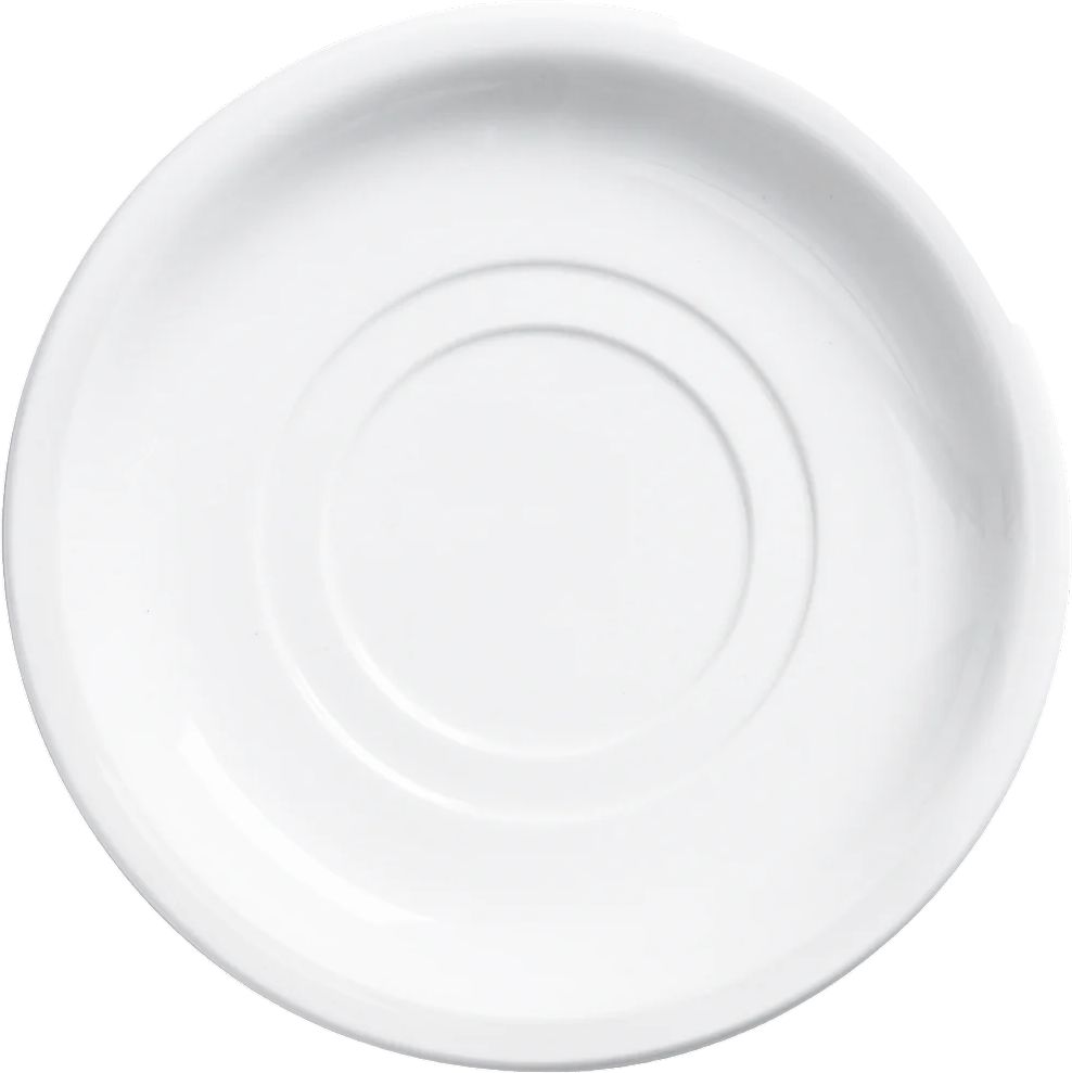Browne - PALM 6" White Double Well Saucer - 563973