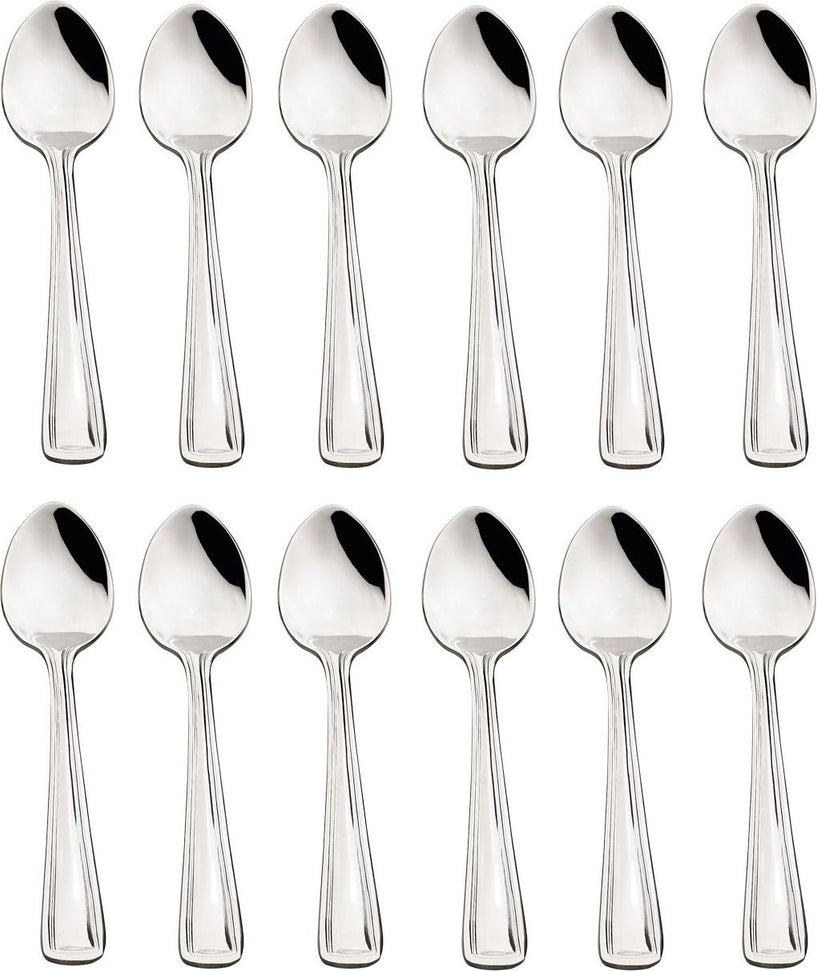 Browne - ROYAL 4.9" Stainless Steel Demi Tasse Spoon, Pack of 12 - 502625