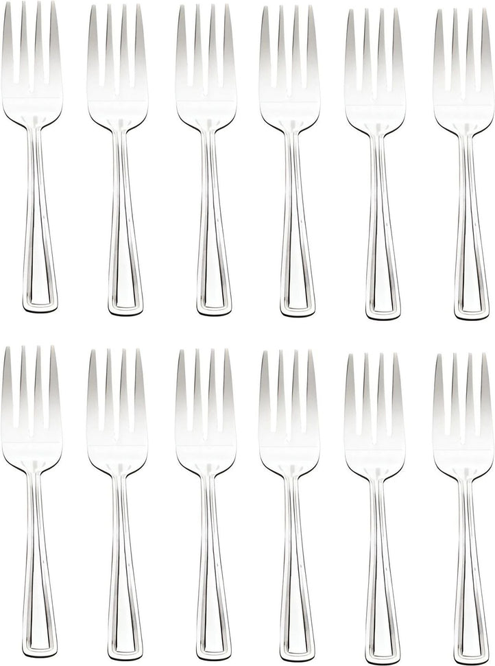 Browne - ROYAL 6" Stainless Steel Salad Fork, Pack of 12 - 502610