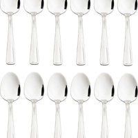 Browne - ROYAL 7.1" Stainless Steel Dessert Spoon, Pack of 12 - 502602