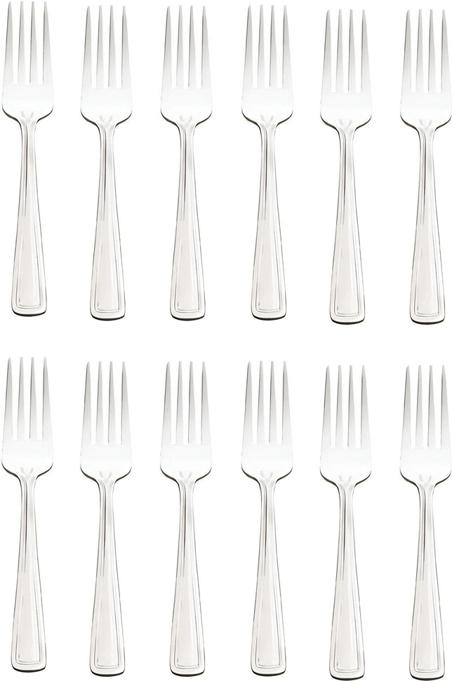 Browne - ROYAL 7.4" Stainless Steel Dinner Fork, Pack of 12 - 502603