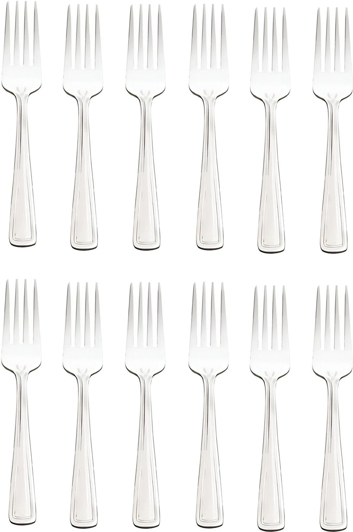 Browne - ROYAL 7.4" Stainless Steel Dinner Fork, Pack of 12 - 502603