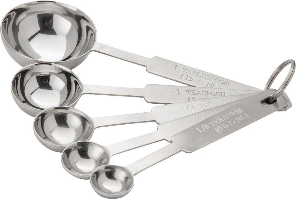 Browne - Stainless Steel Set of 5 Measuring Spoons - 746105