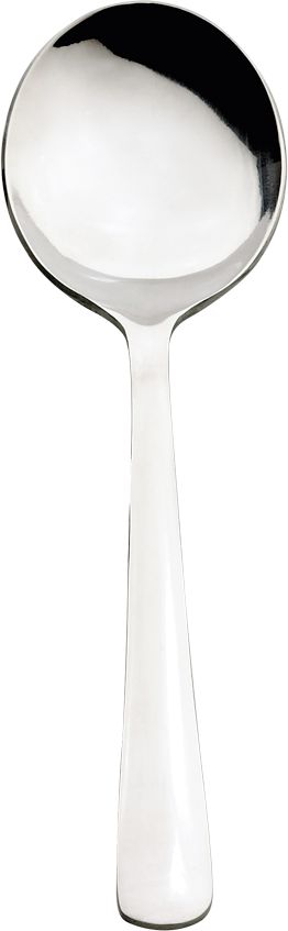 Browne - WIN2 7.3" Stainless Steel Soup Spoon, Pack of 24 - 503813
