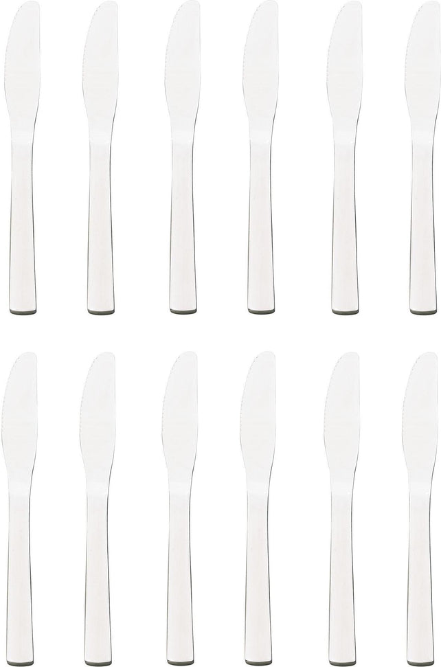 Browne - WIN2 8.5" Stainless Steel Serrated Dinner Knife, Pack of 12 - 503811S