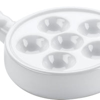 Browne - White Snail Plate with Ribbed Handle - 744042